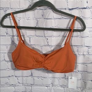 Andie Swim Womens Symi Bikini Top in Cedar Size L NWT Beach Vacation Cruise Swim